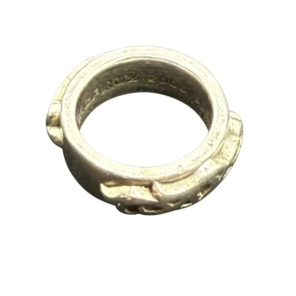 Chrome Hearts Sterling Silver Carved Band Ring – Size ~9 (U.S.)
